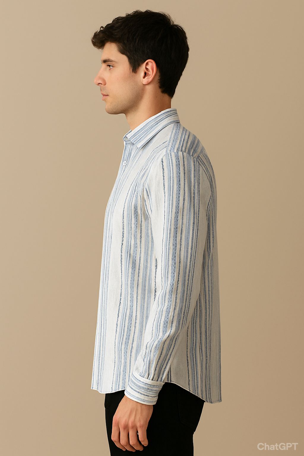 LINEN BLUE STRIPES SHIRT