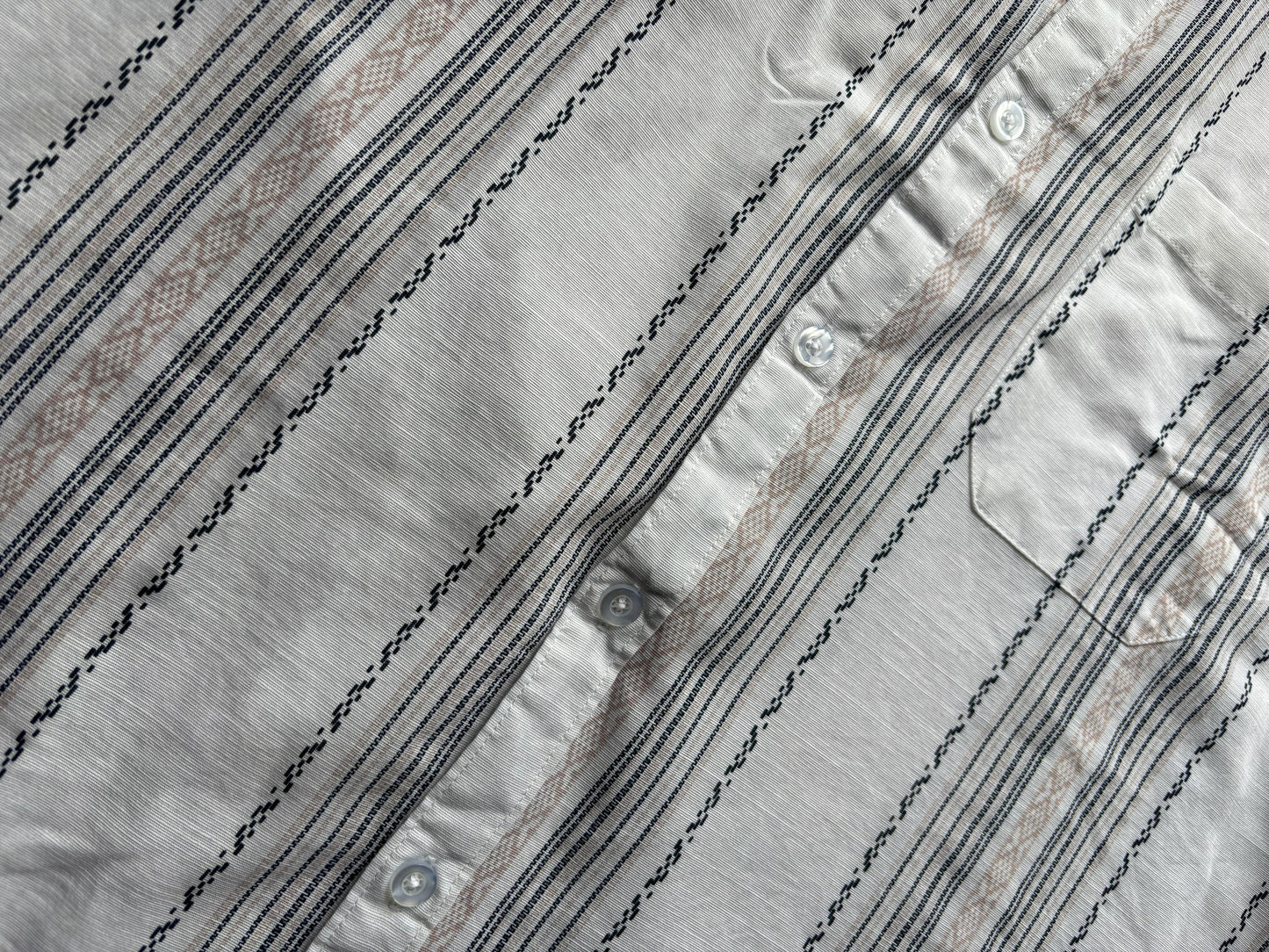 LINEN ORANGE STRIPES SHIRT