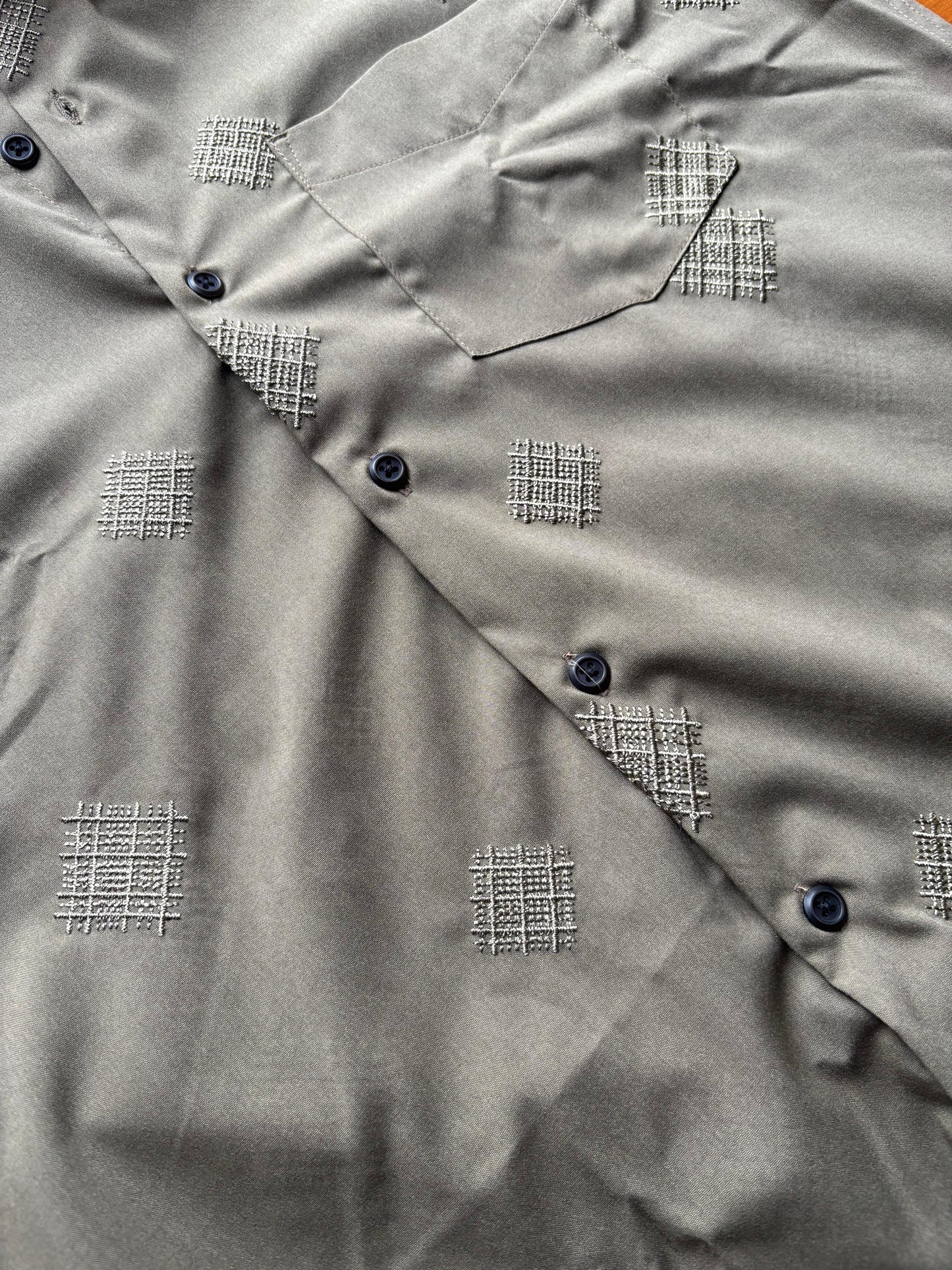 FORMAL EMBROIDERY GREY SHIRT