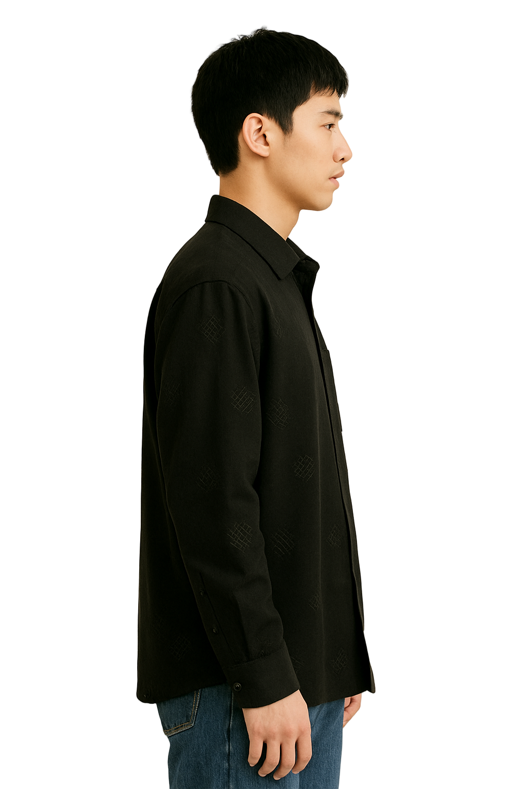 FORMAL EMBROIDERY BLACK SHIRT