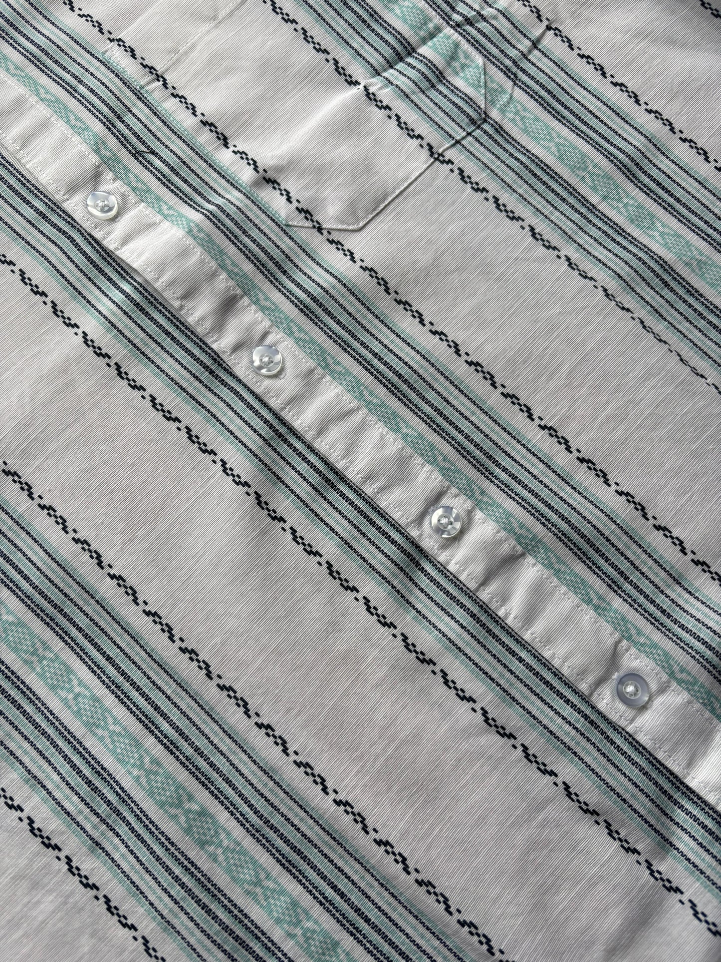 LINEN GREEN STRIPES SHIRT