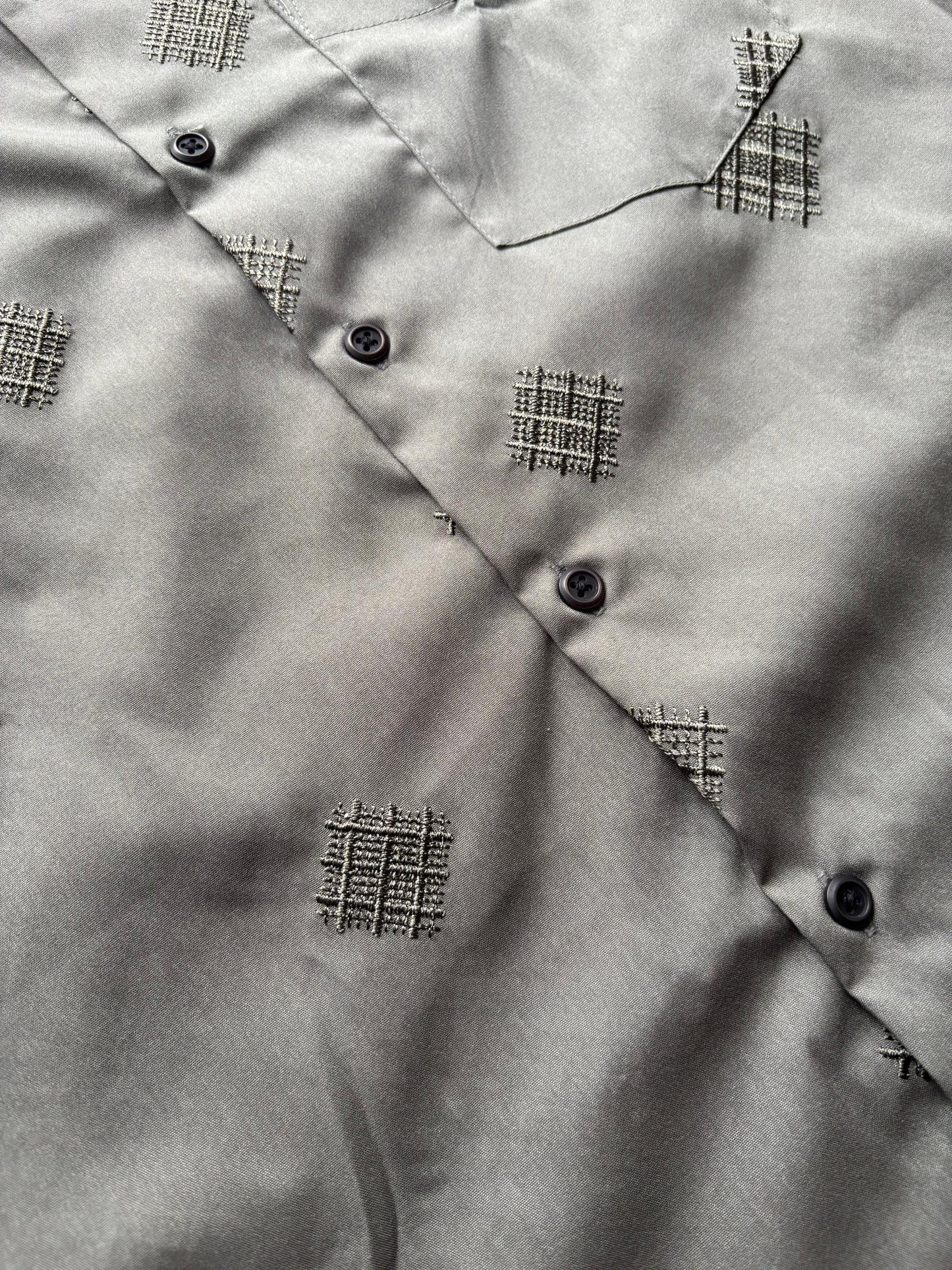 FORMAL EMBROIDERY OLIVE GREEN SHIRT