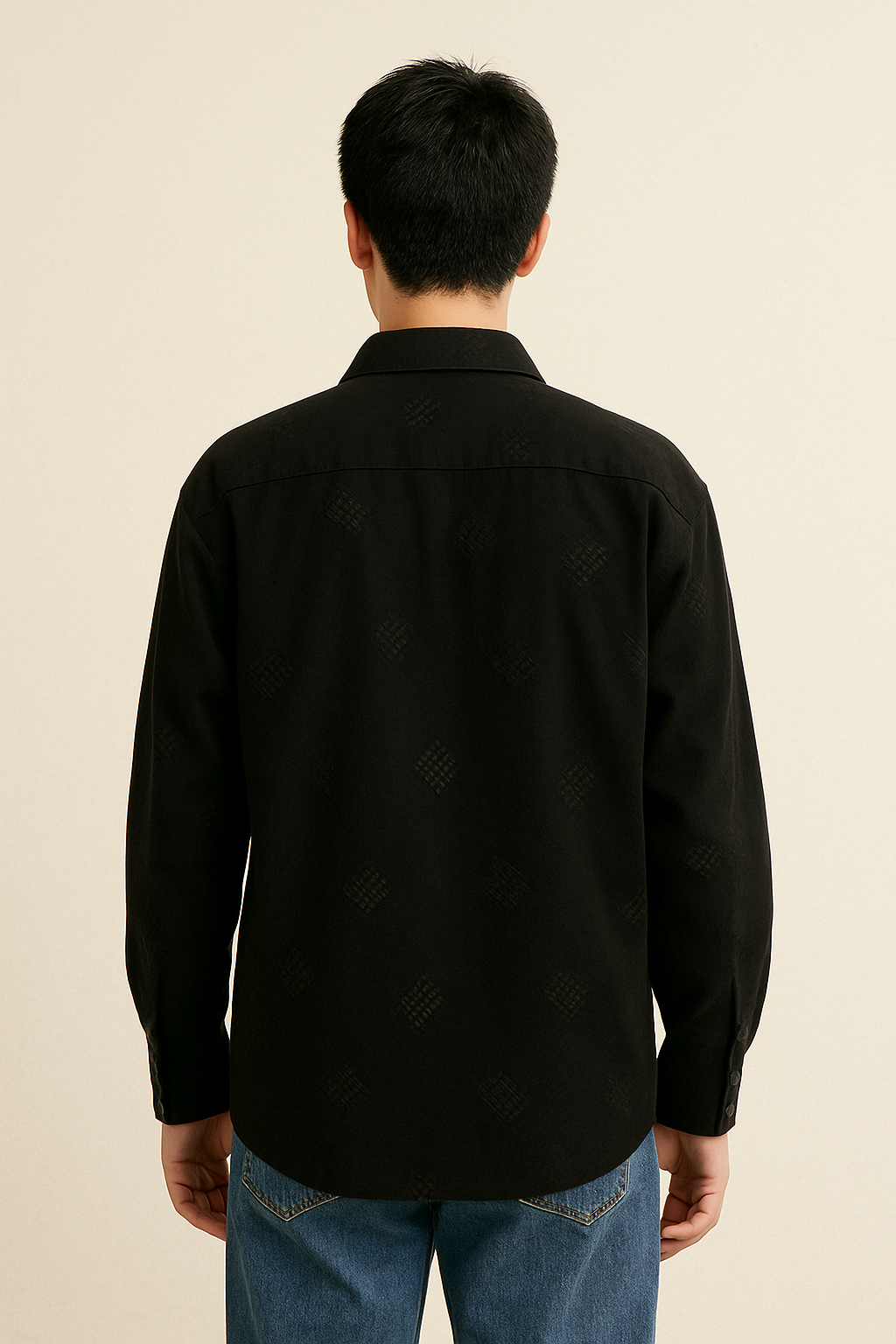 FORMAL EMBROIDERY BLACK SHIRT